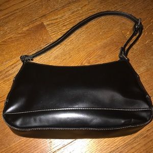 Liz Claiborne Black Leather Shoulder Bag